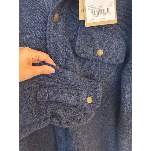 prAna IncrediWool Overshirt XL – Stormy Night Heather – NWT - Picture 8 of 9